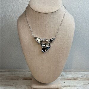 Touchstone by Swarovski Silver Geometric Crystal Necklace